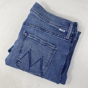 Mother Women's 31 The Mid Rise Dazzler Ankle Medium Wash Denim Blue Jeans